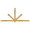 Ekena Millwork Kennewick Rough Sawn Timber Gable Bracket, Western Red Cedar, 96"W x 44"H x 4"D x 4"F, 11/12 Pitch GBW096X44X0404KEN00RWR - alternate 1